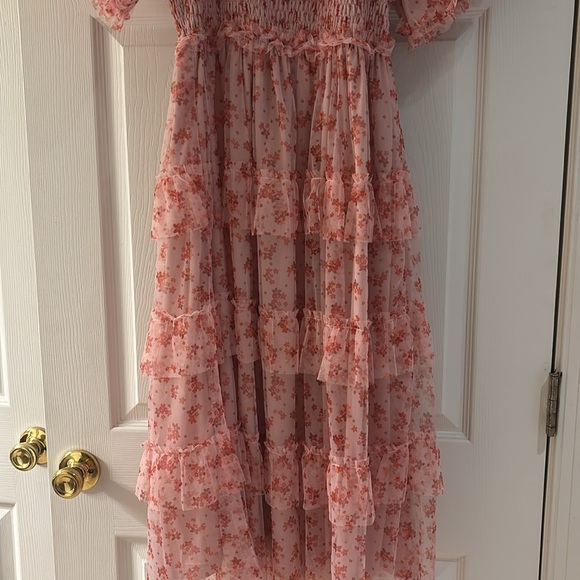 PinkBlush pink floral tulle dress - Picture 4 of 5